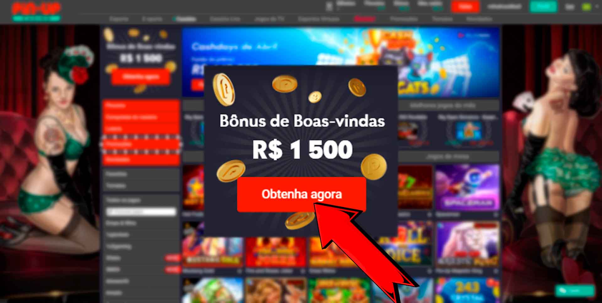 Receba um bônus de boas-vindas do Pin Up Casino Online