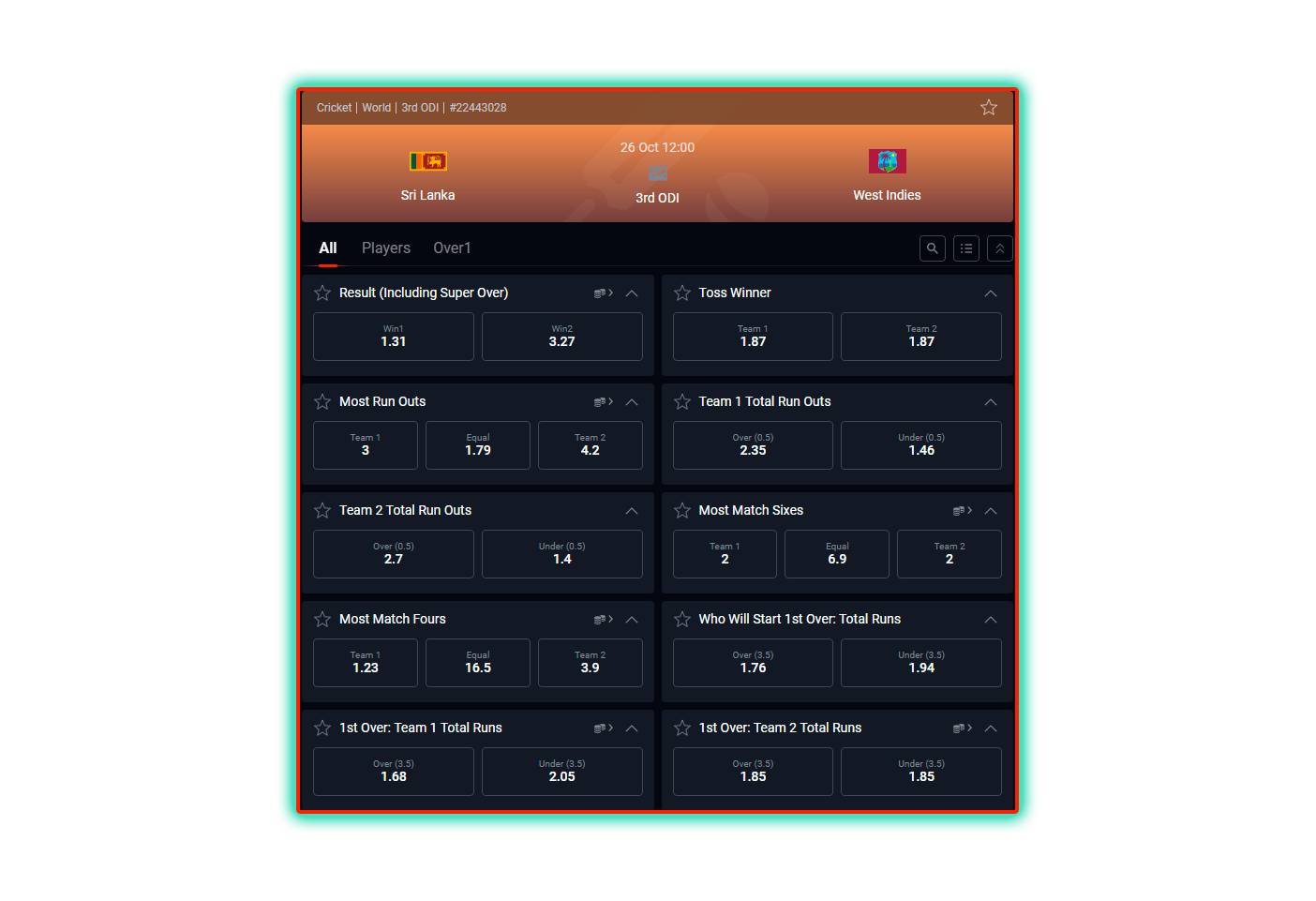 Betting market research