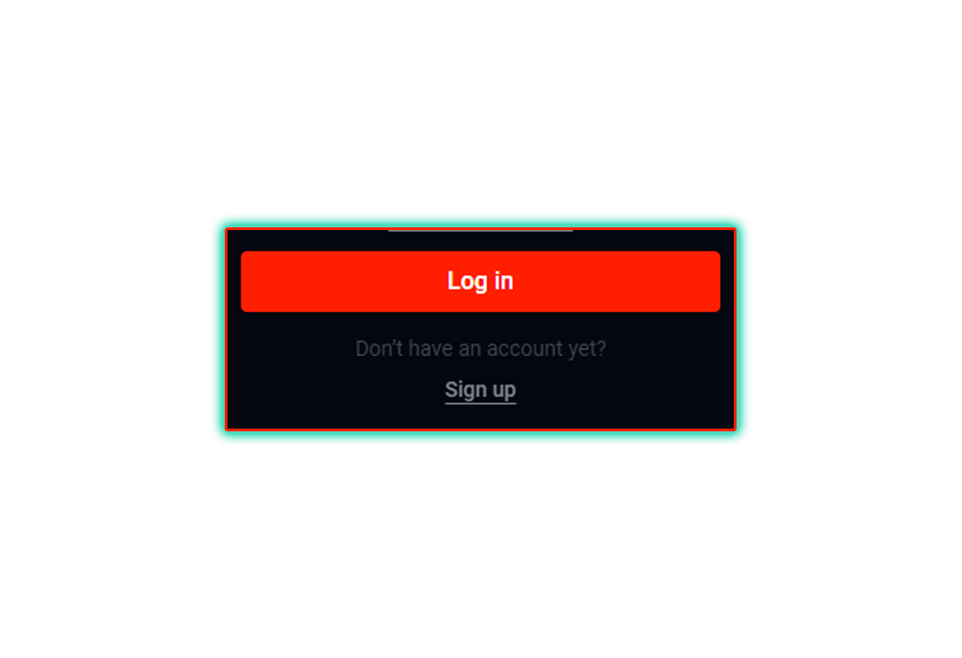 Login confirmation button