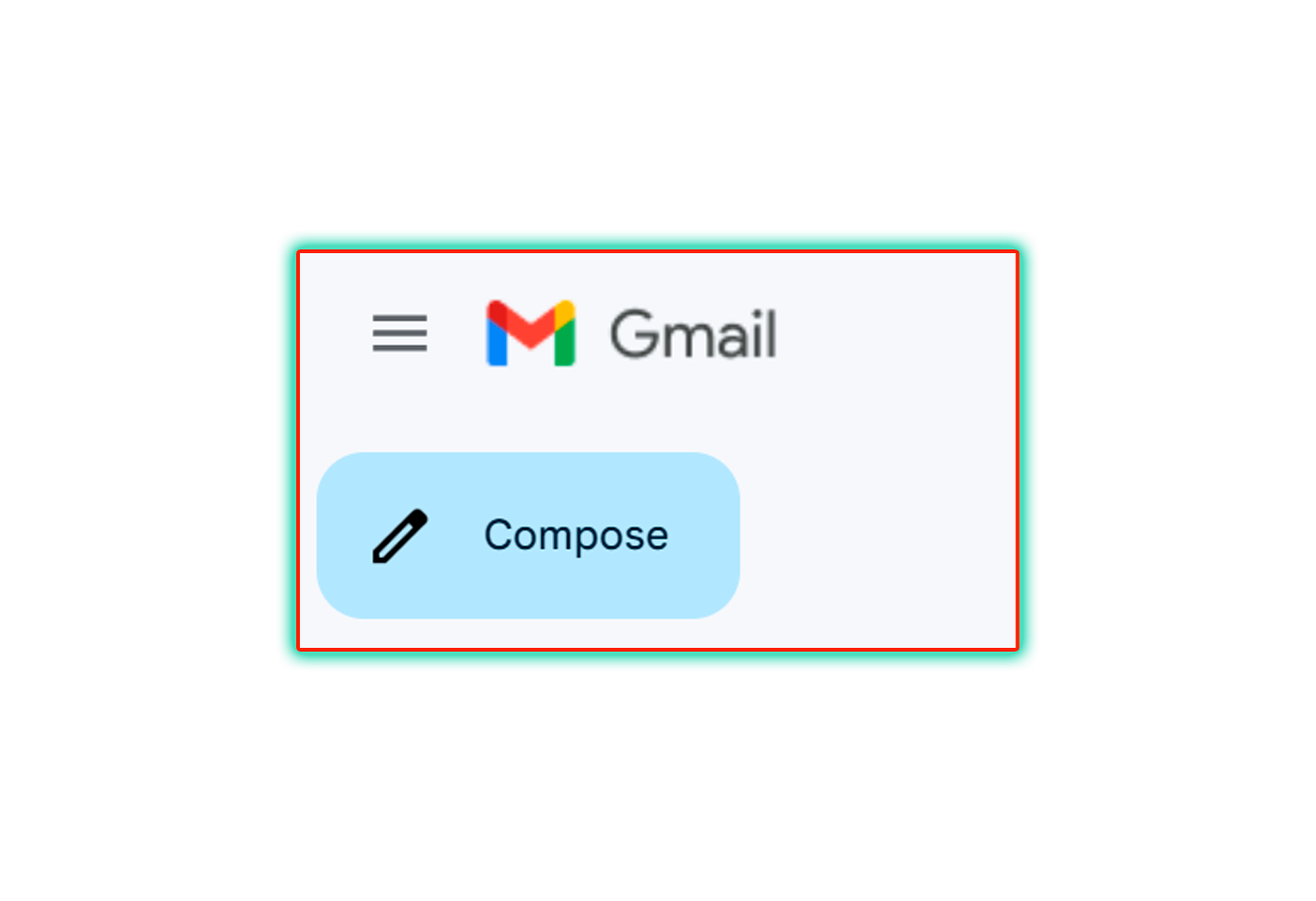 Button for creating and completing an email