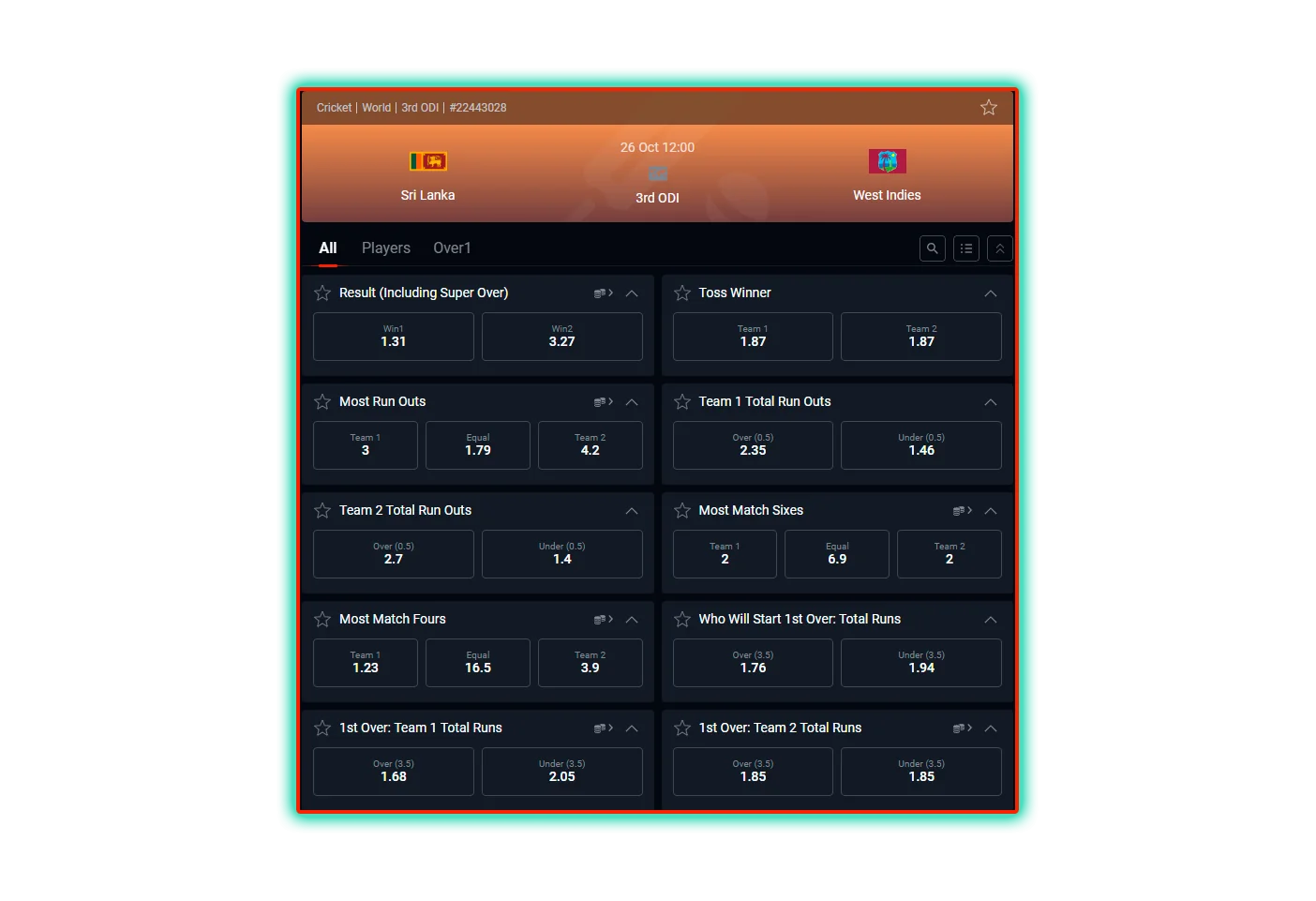 Betting market research