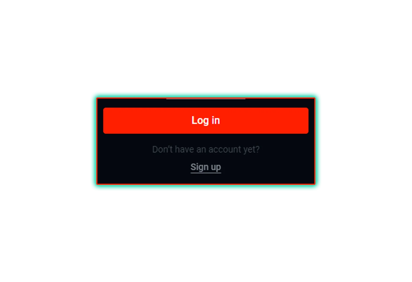 Login confirmation button